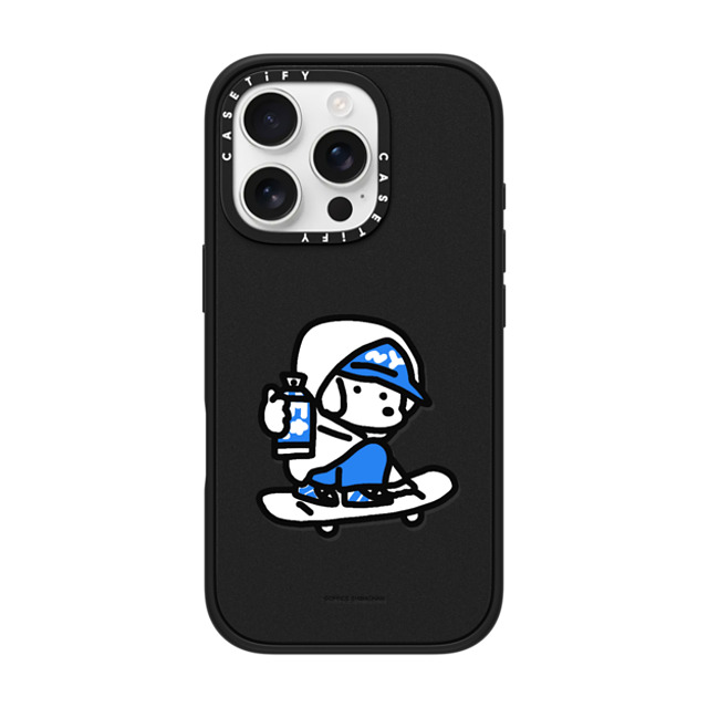 Skater JOHN x CASETiFY iPhone 16 Pro ケース マットブラック インパクトケース mini JOHN (Graffiti)