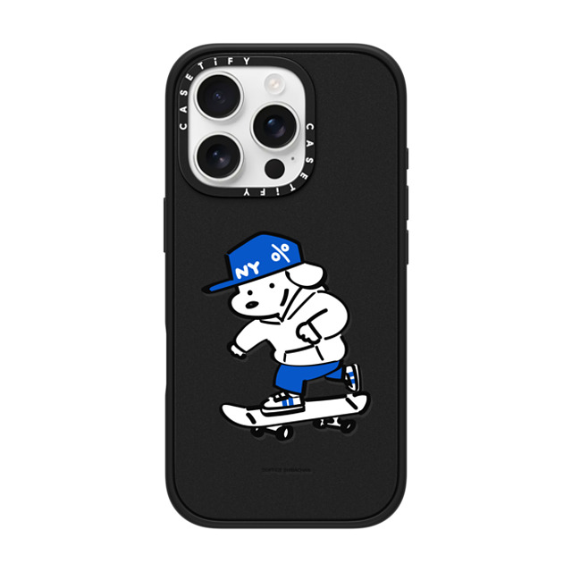 Skater JOHN x CASETiFY iPhone 16 Pro ケース マットブラック インパクトケース MagSafe対応 Let's have fun