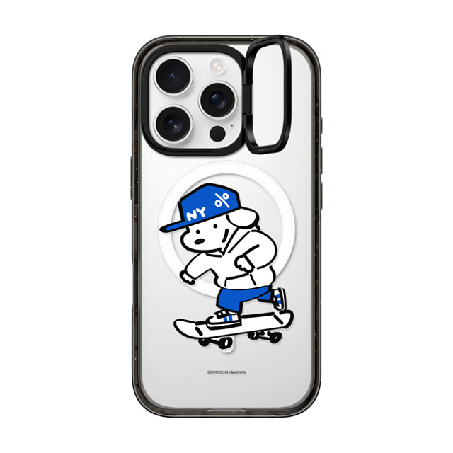 Skater JOHN x CASETiFY iPhone 16 Pro ケース ブラック インパクトリングスタンドケース MagSafe対応 Let's have fun