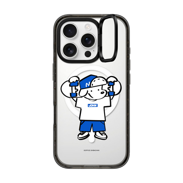 Skater JOHN x CASETiFY iPhone 16 Pro ケース ブラック インパクトリングスタンドケース MagSafe対応 Let's take it easy