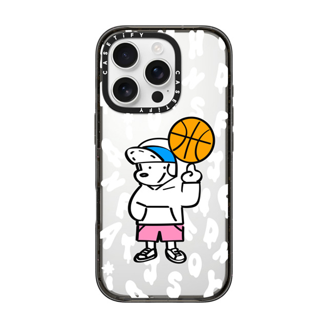 Skater JOHN x CASETiFY iPhone 16 Pro ケース ブラック インパクトケース CASETiFY AND JOHN (basketball)