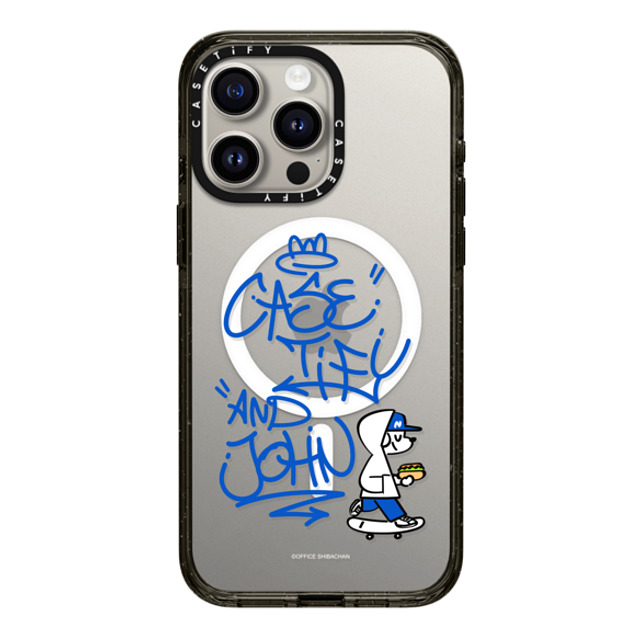 Skater JOHN x CASETiFY iPhone 15 Pro Max ケース ブラック インパクトケース MagSafe対応 CASETiFY AND JOHN (graffiti)