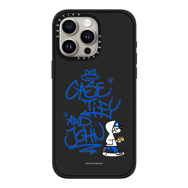 Skater JOHN x CASETiFY iPhone 15 Pro Max ケース マットブラック インパクトケース MagSafe対応 CASETiFY AND JOHN (graffiti)