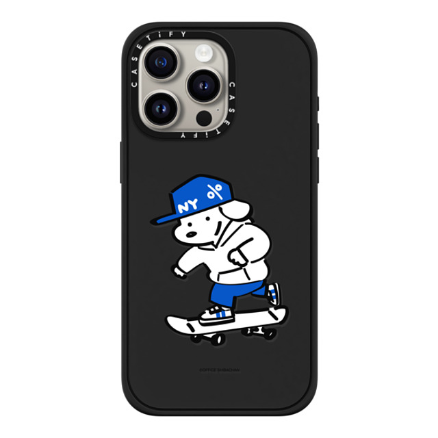 Skater JOHN x CASETiFY iPhone 15 Pro Max ケース マットブラック インパクトケース MagSafe対応 Let's have fun