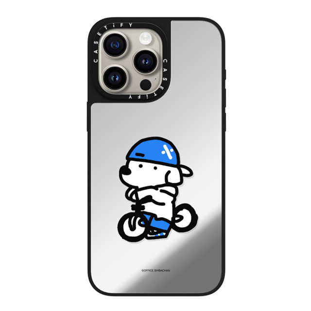 Skater JOHN x CASETiFY iPhone 15 Pro Max ケース Silver on Black ミラーケース MagSafe対応 mini JOHN (Cycling)