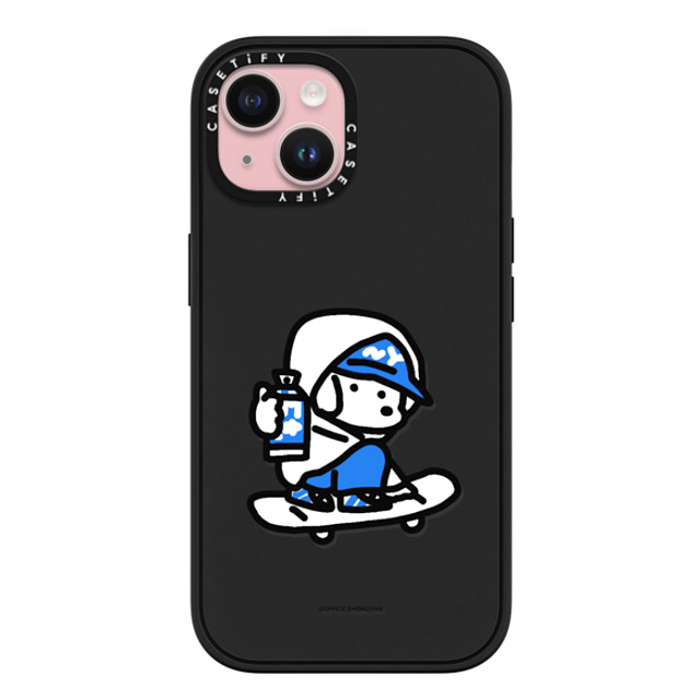 Skater JOHN x CASETiFY iPhone 15 ケース マットブラック インパクトケース MagSafe対応 mini JOHN (Graffiti)