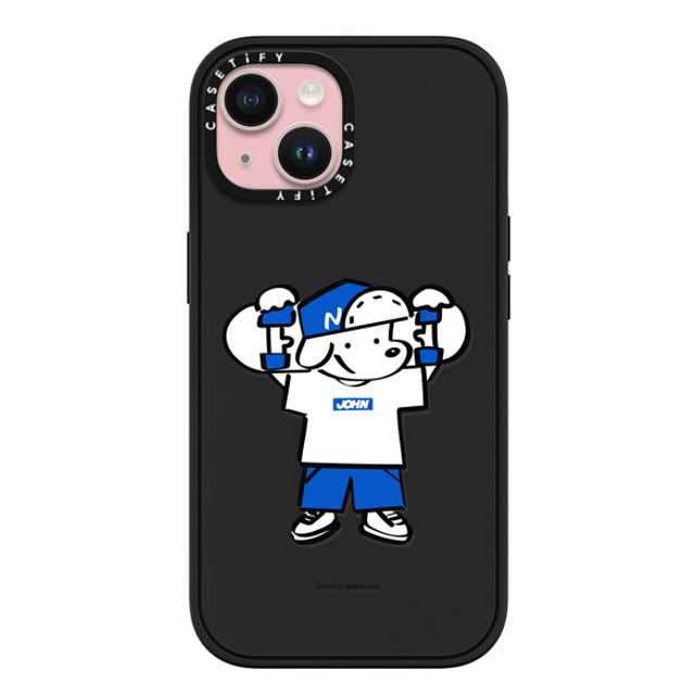 Skater JOHN x CASETiFY iPhone 15 ケース マットブラック インパクトケース MagSafe対応 Let's take it easy