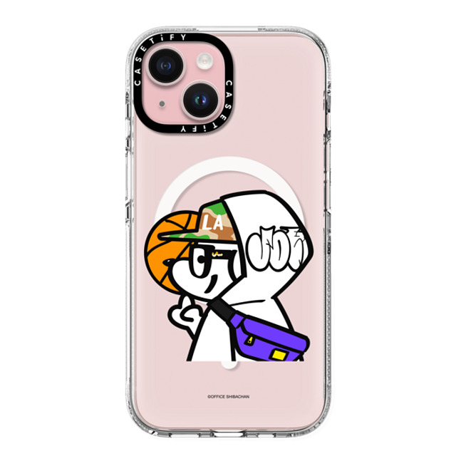 Skater JOHN x CASETiFY iPhone 15 ケース クリア クリア ケース MagSafe対応 What's UP JOHN! (Basketball player)