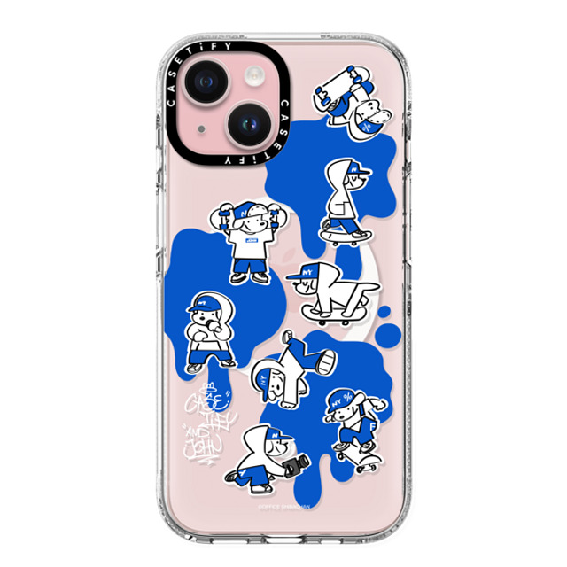 Skater JOHN x CASETiFY iPhone 15 ケース クリア クリア ケース MagSafe対応 CASETiFY AND JOHN (paint)