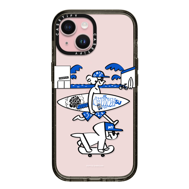 Skater JOHN x CASETiFY iPhone 15 ケース ブラック インパクトケース CASETiFY AND JOHN (friend)