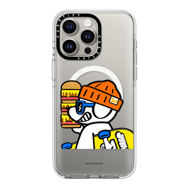 Skater JOHN x CASETiFY iPhone 15 Pro Max ケース クリア クリア ケース MagSafe対応 What's UP JOHN! (Mega burger)