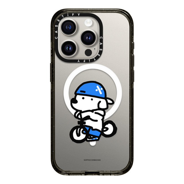 Skater JOHN x CASETiFY iPhone 15 Pro ケース ブラック インパクトケース MagSafe対応 mini JOHN (Cycling)