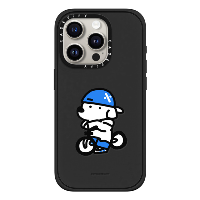 Skater JOHN x CASETiFY iPhone 15 Pro ケース マットブラック インパクトケース MagSafe対応 mini JOHN (Cycling)