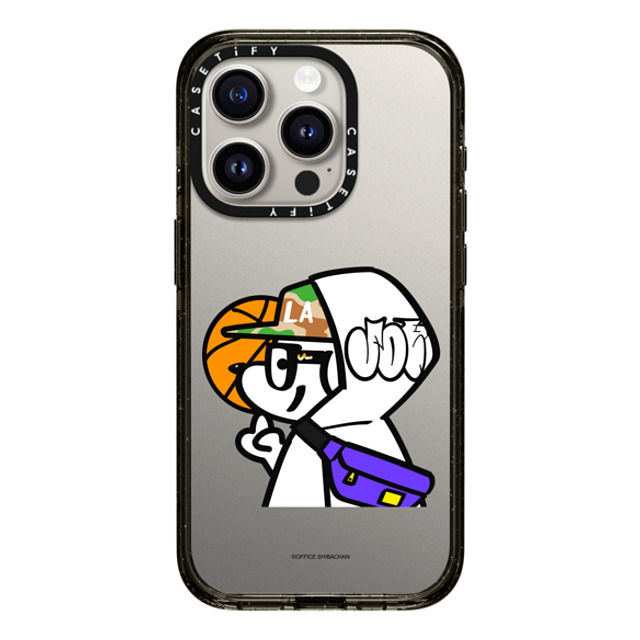 Skater JOHN x CASETiFY iPhone 15 Pro ケース ブラック インパクトケース What's UP JOHN! (Basketball player)