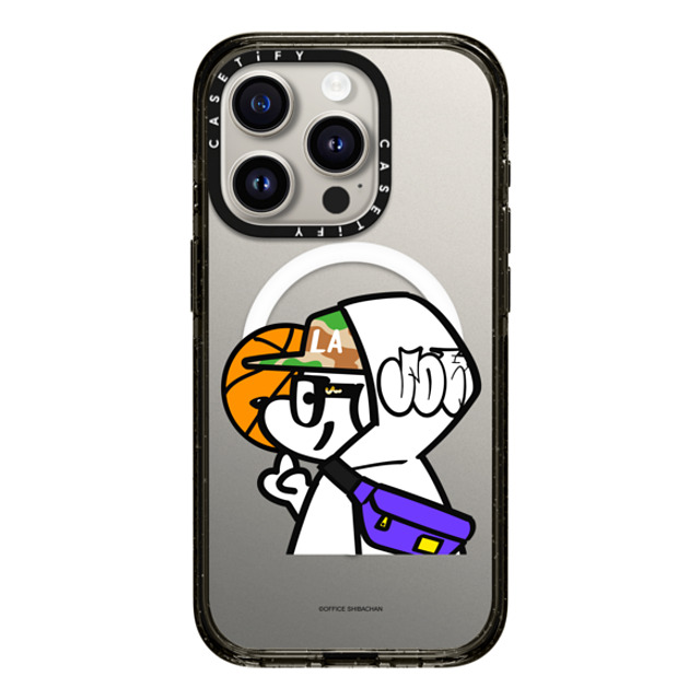 Skater JOHN x CASETiFY iPhone 15 Pro ケース ブラック インパクトケース MagSafe対応 What's UP JOHN! (Basketball player)