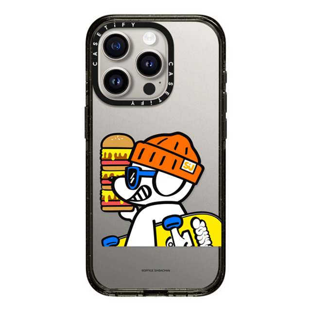 Skater JOHN x CASETiFY iPhone 15 Pro ケース ブラック インパクトケース What's UP JOHN! (Mega burger)