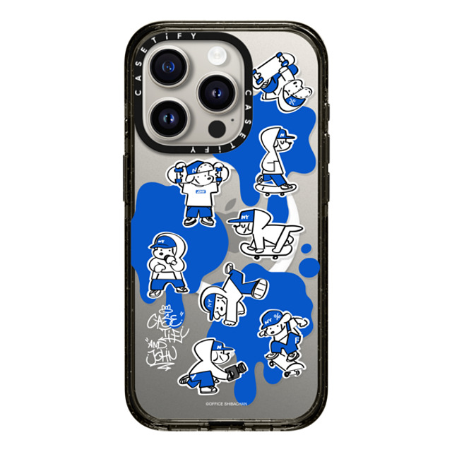 Skater JOHN x CASETiFY iPhone 15 Pro ケース ブラック インパクトケース MagSafe対応 CASETiFY AND JOHN (paint)