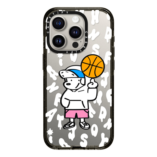 Skater JOHN x CASETiFY iPhone 15 Pro ケース ブラック インパクトケース CASETiFY AND JOHN (basketball)