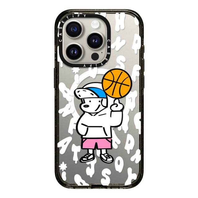 Skater JOHN x CASETiFY iPhone 15 Pro ケース ブラック インパクトケース MagSafe対応 CASETiFY AND JOHN (basketball)