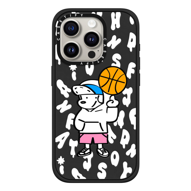 Skater JOHN x CASETiFY iPhone 15 Pro ケース マットブラック インパクトケース MagSafe対応 CASETiFY AND JOHN (basketball)