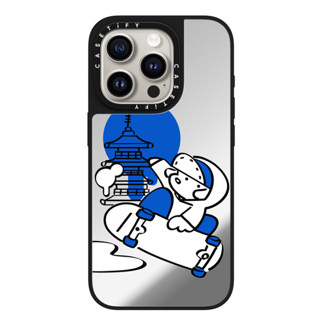 Skater JOHN x CASETiFY iPhone 15 Pro Case Silver on Black ミラーケース MagSafe対応 SKATER JOHN - JAPAN Skater JOHN x CASETiFY iPhone 15 Pro Case Silver on Black ミラーケース MagSafe対応 SKATER JOHN - JAPAN