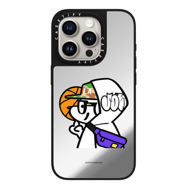Skater JOHN x CASETiFY iPhone 15 Pro Case Silver on Black ミラーケース MagSafe対応 What's UP JOHN! (Basketball player) Skater JOHN x CASETiFY iPhone 15 Pro Case Silver on Black ミラーケース MagSafe対応 What's UP JOHN! (Basketball player)