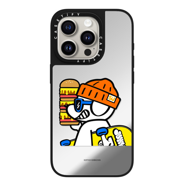 Skater JOHN x CASETiFY iPhone 15 Pro Case Silver on Black ミラーケース MagSafe対応 What's UP JOHN! (Mega burger) Skater JOHN x CASETiFY iPhone 15 Pro Case Silver on Black ミラーケース MagSafe対応 What's UP JOHN! (Mega burger)