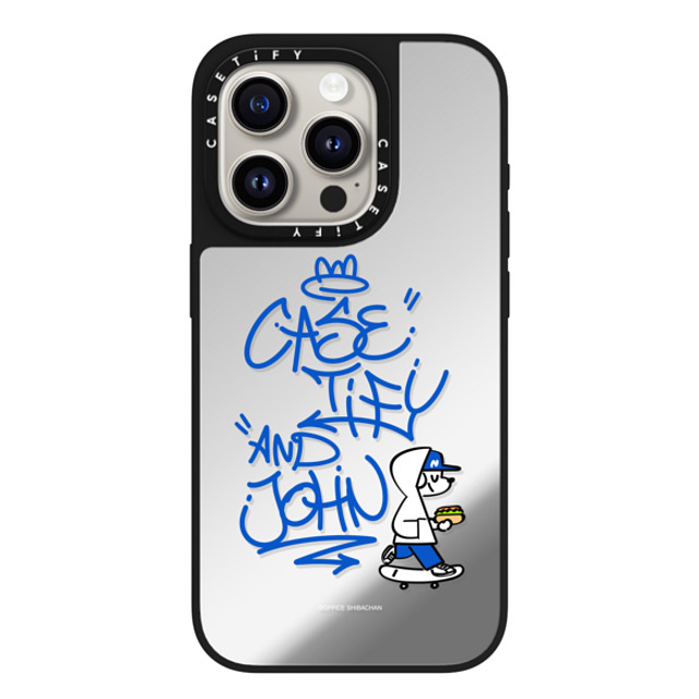 Skater JOHN x CASETiFY iPhone 15 Pro Case Silver on Black ミラーケース MagSafe対応 CASETiFY AND JOHN (graffiti) Skater JOHN x CASETiFY iPhone 15 Pro Case Silver on Black ミラーケース MagSafe対応 CASETiFY AND JOHN (graffiti)