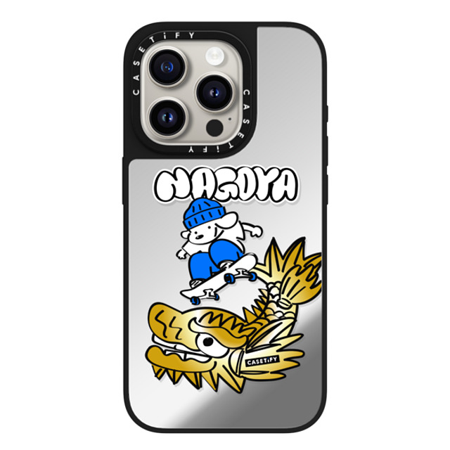 Skater JOHN x CASETiFY iPhone 15 Pro Case Silver on Black ミラーケース MagSafe対応 Skater John Nagoya Phone Case Skater JOHN x CASETiFY iPhone 15 Pro Case Silver on Black ミラーケース MagSafe対応 Skater John Nagoya Phone Case