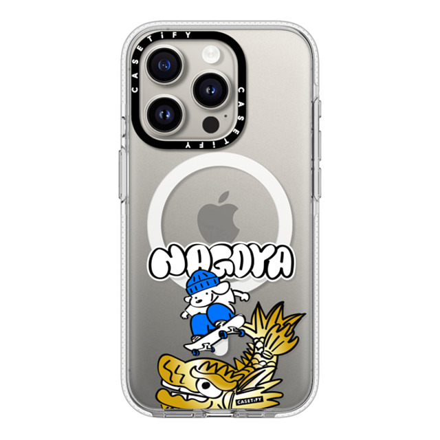 Skater JOHN x CASETiFY iPhone 15 Pro Case Clear Clear Case MagSafe Compatible Skater John Nagoya Phone Case Skater JOHN x CASETiFY iPhone 15 Pro Case Clear Clear Case MagSafe Compatible Skater John Nagoya Phone Case