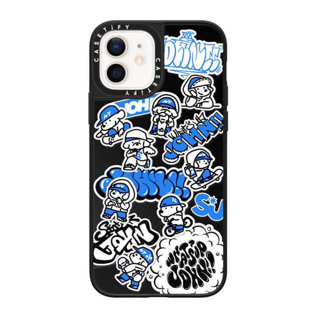 Skater JOHN x CASETiFY iPhone 12 Case Dog,Sport Black on Black ミラーケース MagSafe対応 mini JOHN Mother's Day Skater JOHN x CASETiFY iPhone 12 Case Dog,Sport Black on Black ミラーケース MagSafe対応 mini JOHN Mother's Day