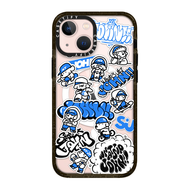 Skater JOHN x CASETiFY iPhone 13 Mini ケース ブラック インパクトケース MagSafe対応 miniJOHN