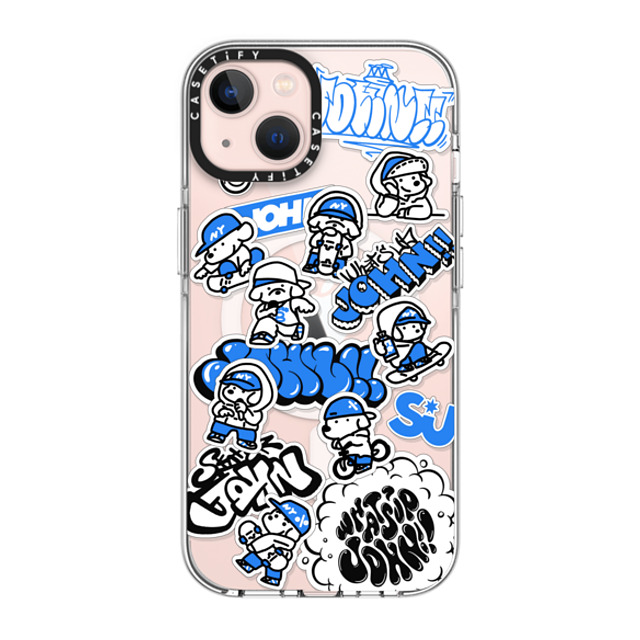 Skater JOHN x CASETiFY iPhone 13 ケース クリア クリア ケース MagSafe対応 miniJOHN