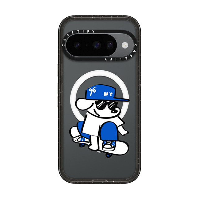 Skater JOHN x CASETiFY Pixel 10 ケース Dog,Sport ブラック Impact Magnetic Case Skater JOHN -Hello my friend 01