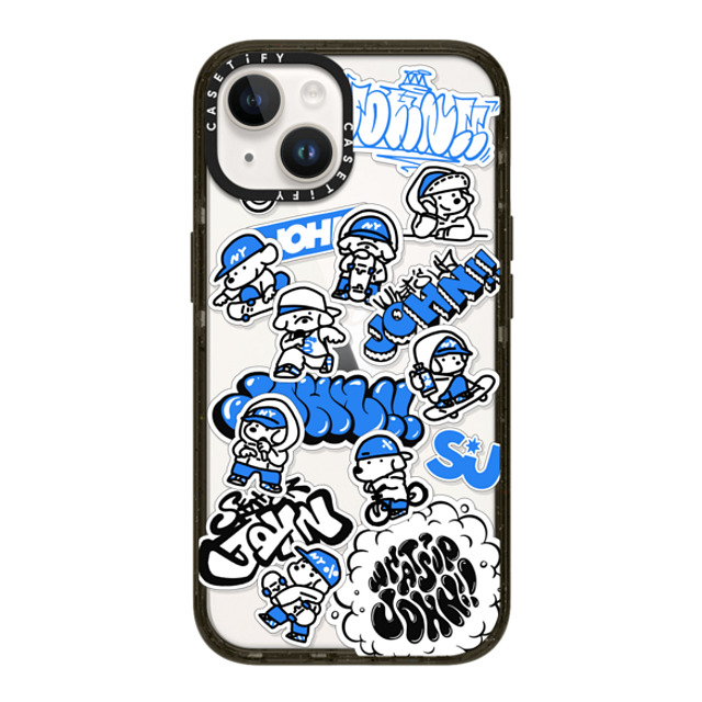 Skater JOHN x CASETiFY iPhone 14 ケース ブラック インパクトケース miniJOHN