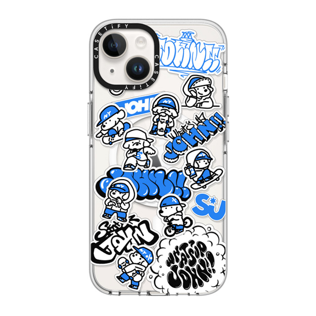 Skater JOHN x CASETiFY iPhone 14 ケース クリア クリア ケース MagSafe対応 miniJOHN