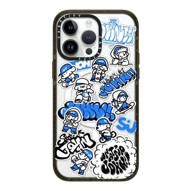 Skater JOHN x CASETiFY iPhone 14 Pro Max ケース ブラック インパクトケース MagSafe対応 miniJOHN