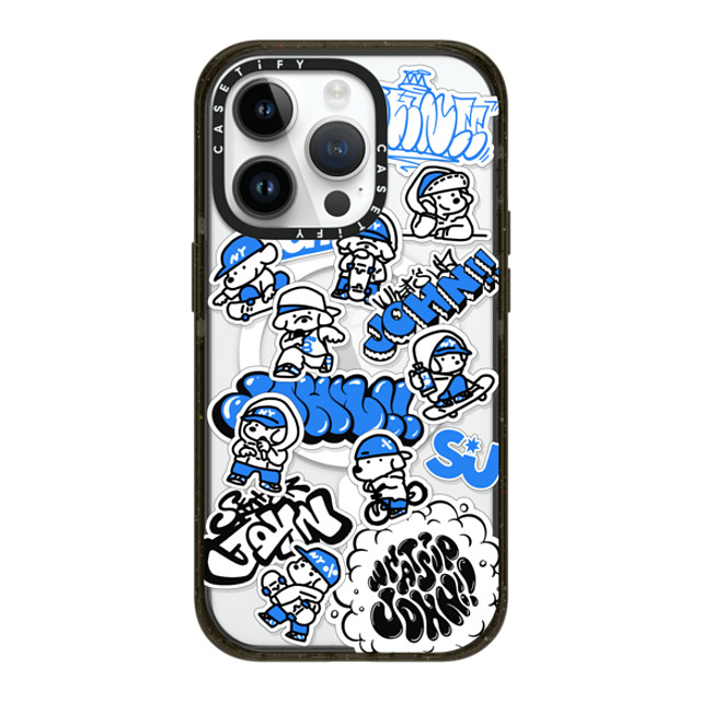 Skater JOHN x CASETiFY iPhone 14 Pro ケース ブラック インパクトケース MagSafe対応 miniJOHN