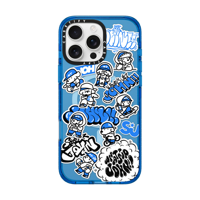 Skater JOHN x CASETiFY iPhone 16 Pro Max Case スカイブルー Impact Case MagSafe Compatible miniJOHN Skater JOHN x CASETiFY iPhone 16 Pro Max Case スカイブルー Impact Case MagSafe Compatible miniJOHN