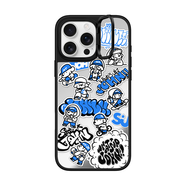 Skater JOHN x CASETiFY iPhone 16 Pro Max Case Silver on Black ミラー リングスタンドケース MagSafe対応 miniJOHN Skater JOHN x CASETiFY iPhone 16 Pro Max Case Silver on Black ミラー リングスタンドケース MagSafe対応 miniJOHN