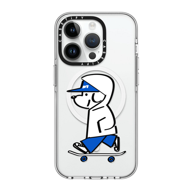 Skater JOHN x CASETiFY iPhone 14 Pro ケース クリア クリア ケース MagSafe対応 Skater JOHN -Hello my friend 04