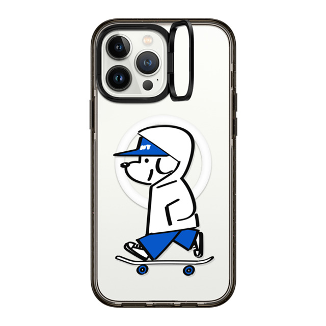 Skater JOHN x CASETiFY iPhone 13 Pro Max ケース ブラック インパクトリングスタンドケース MagSafe対応 Skater JOHN -Hello my friend 04