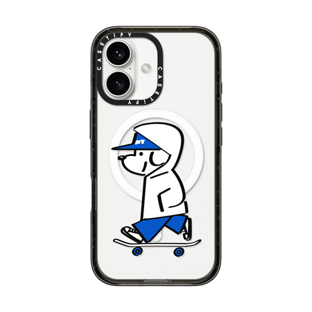 Skater JOHN x CASETiFY iPhone 16 ケース ブラック インパクトケース MagSafe対応 Skater JOHN -Hello my friend 04