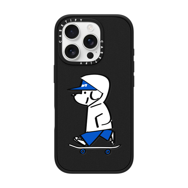 Skater JOHN x CASETiFY iPhone 16 Pro ケース マットブラック インパクトケース MagSafe対応 Skater JOHN -Hello my friend 04