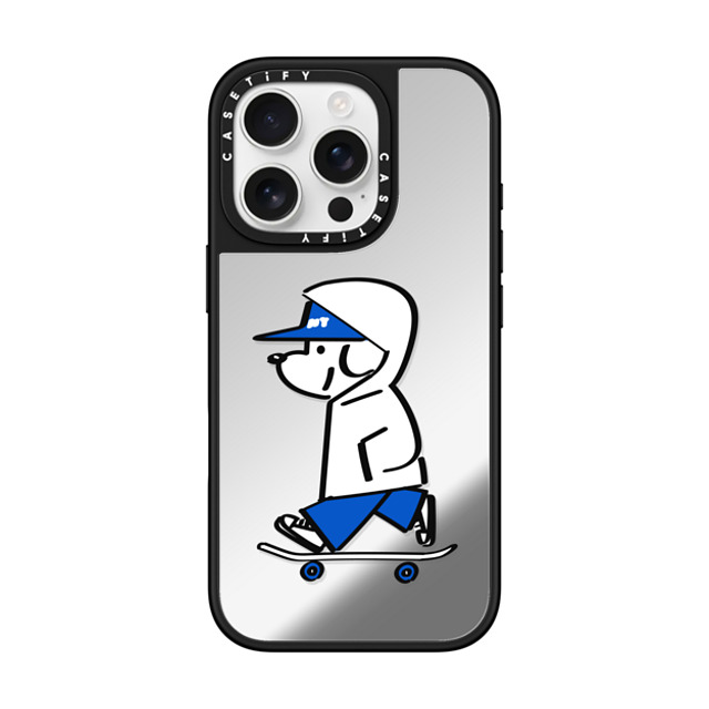 Skater JOHN x CASETiFY iPhone 16 Pro Case Silver on Black ミラーケース MagSafe対応 Skater JOHN -Hello my friend 04 Skater JOHN x CASETiFY iPhone 16 Pro Case Silver on Black ミラーケース MagSafe対応 Skater JOHN -Hello my friend 04