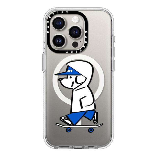 Skater JOHN x CASETiFY iPhone 15 Pro ケース クリア クリア ケース MagSafe対応 Skater JOHN -Hello my friend 04