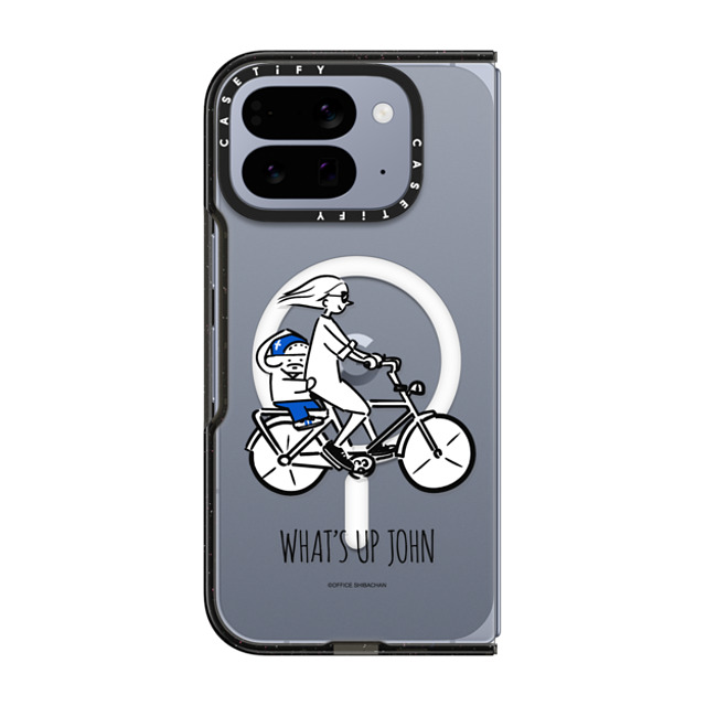 Skater JOHN x CASETiFY Pixel 10 Pro Fold ケース Dog,Sport ブラック Impact Magnetic Case Skater JOHN (Cycling)