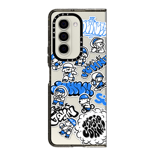 Skater JOHN x CASETiFY Galaxy Z Fold5 ケース Dog,Sport ブラック インパクトケース mini JOHN Skater JOHN x CASETiFY Galaxy Z Fold5 ケース Dog,Sport ブラック インパクトケース mini JOHN