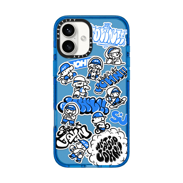 Skater JOHN x CASETiFY iPhone 16 Plus Case Dog,Sport スカイブルー インパクトケース mini JOHN Back to School Skater JOHN x CASETiFY iPhone 16 Plus Case Dog,Sport スカイブルー インパクトケース mini JOHN Back to School