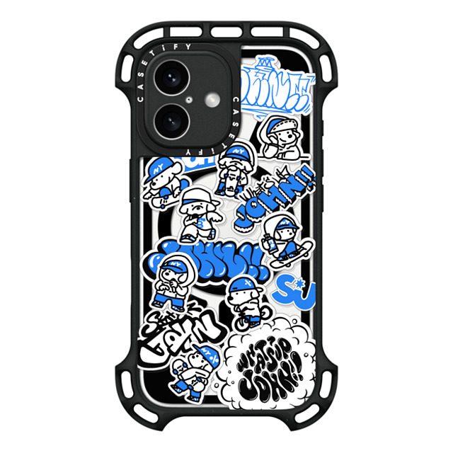 Skater JOHN x CASETiFY iPhone 16 Case Black ウルトラ バウンスケース MagSafe対応 miniJOHN Skater JOHN x CASETiFY iPhone 16 Case Black ウルトラ バウンスケース MagSafe対応 miniJOHN